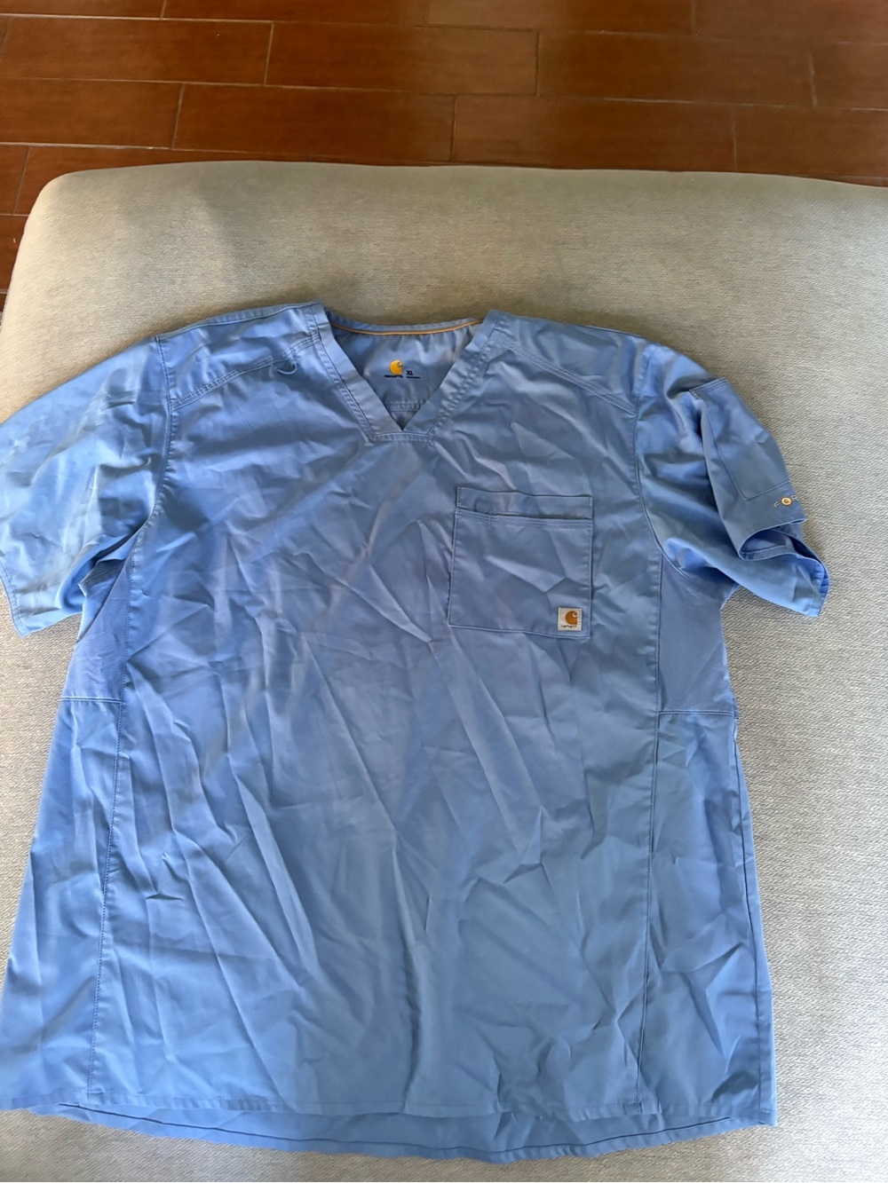 Carhartt Light Blue V-Neck Scrub Top